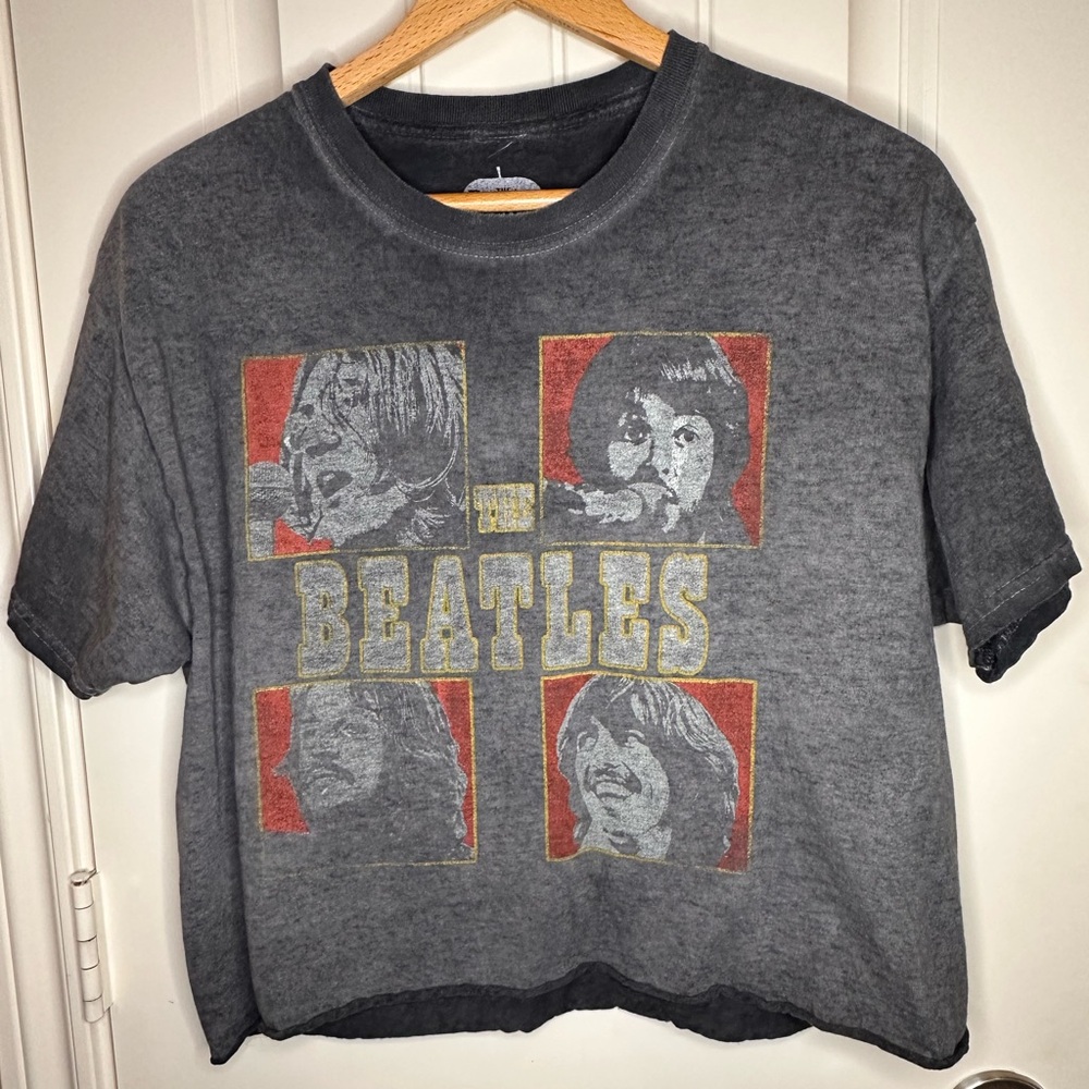 The Beatles Charcoal Graphic Kids T-Shirt